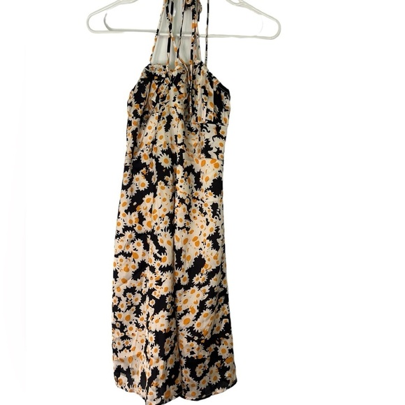 Commense Sweetheart Neckline Daisy Printed Floral Short Dress in Black Size S - Picture 5 of 11